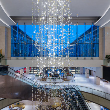 Personalized LED Raindrop Crystal Beads Chandelier Lamp