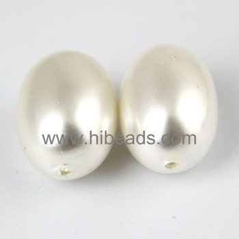 Shell pearl earrings half drilled Shell-pearl-88-09