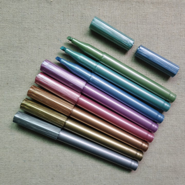 8-Color Non-Toxic Metallic Marker Pen Set