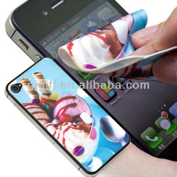 2015 silicone microfiber self-adhesive microfiber sticker screen cleaner