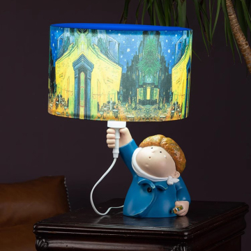 2024 Kids Creative Vincent Van Gogh Themed Lamp for Bedroom and Living Room Decor