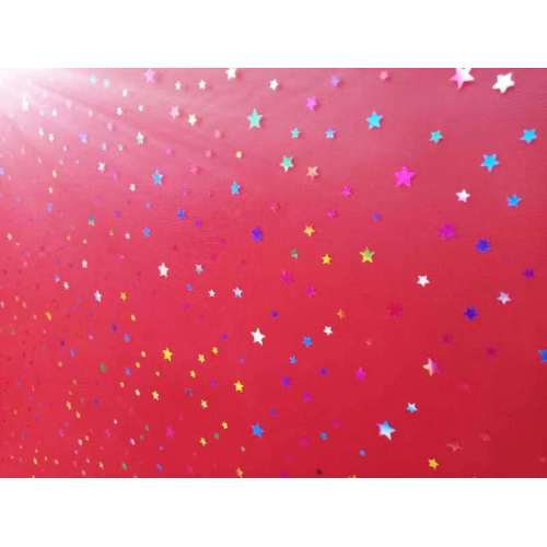 Film de repassage en mailles minces petites étoiles tissu de jupe de gaze multicolore