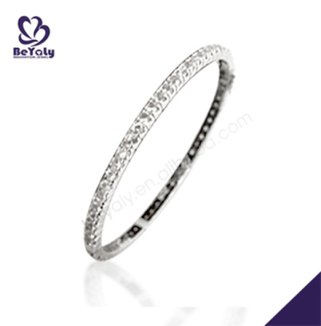 Thin style women's pave setting cz fancy bangles