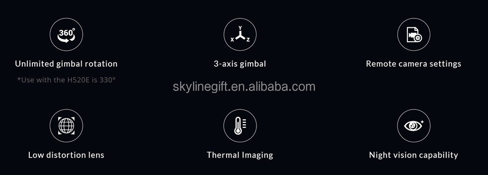 Yuneec Typhoon H520 Hexacopter UAV Thermal camera drone with E10T or E10TV dual thermal&RGB with hi-res FLIR sensor