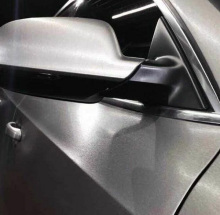 satin metallic moonlight silver car wrap vinyl