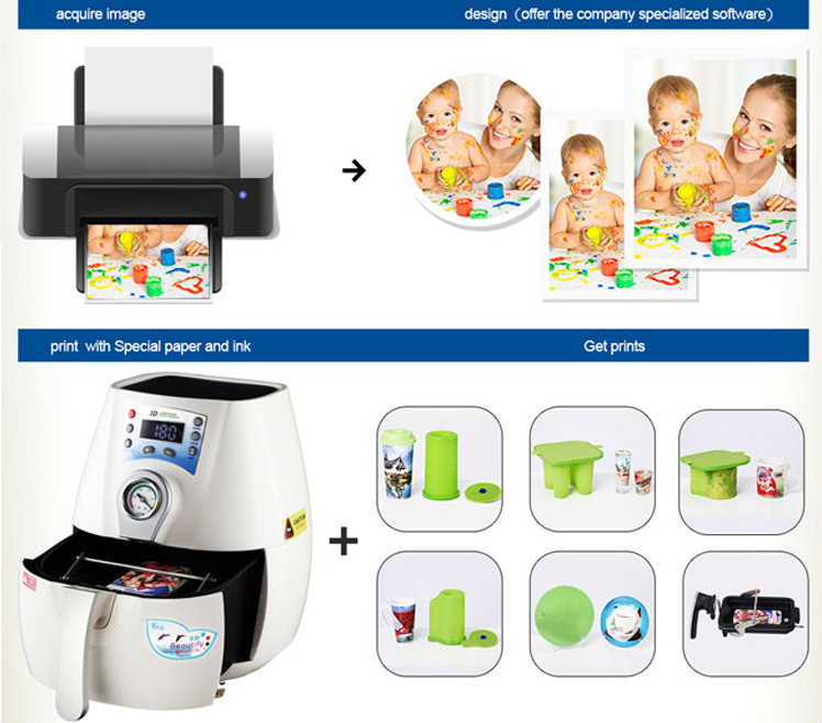 Mini 3D Sublimation Vacuum Heat Transfer Printing Machine