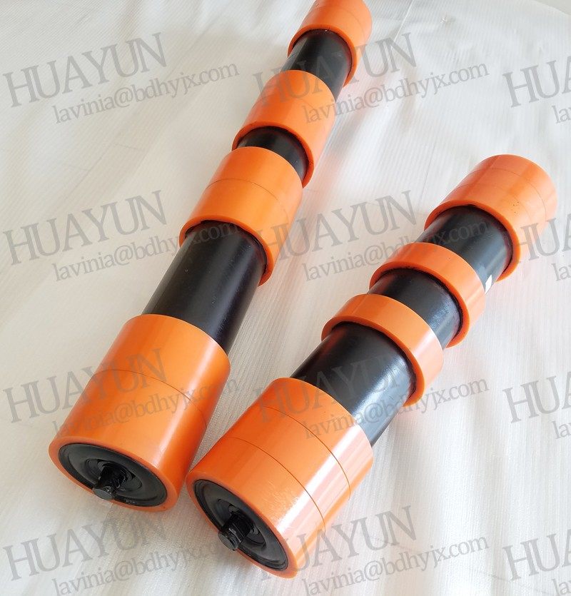 152mm Dia Rubber Disc Conveyor Cleaning Idler