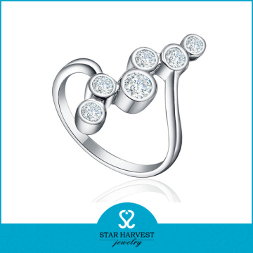 Cubic zircon stone mickey mouse wedding ring