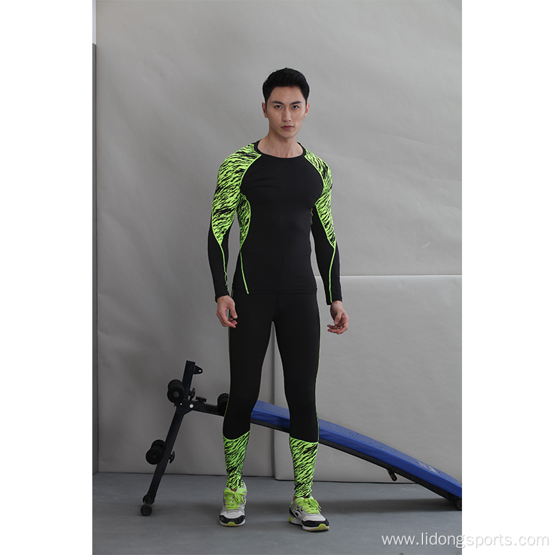 Mens gym wear long Sleeve sports clothing wholesale