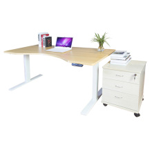 New design office table height adjustable modern 2 leg furniture height adjustable desk up