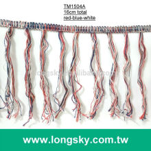 (#TM1504A) 2015 branded new European design 16cm long colored tassel fringe for dress