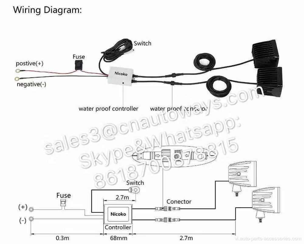 Chế độ nhấp nháy Offroad LED LED RGB Work Bar