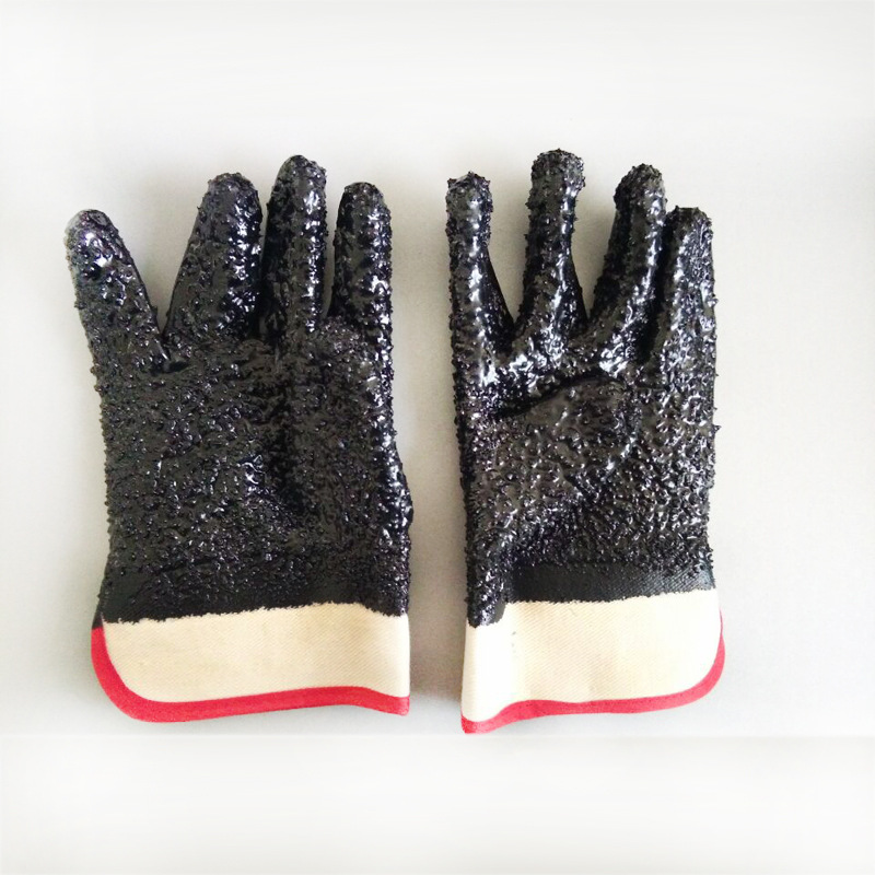 Guantes antidetizos de pellets de PVC. Puño de seguridad.