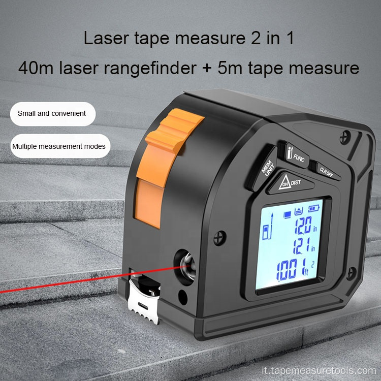 metro a nastro laser con misuratore di distanza USB 40m