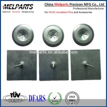 Insulation material weld cup pins