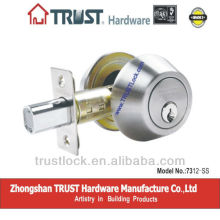 ANSI Grade 3 Double Deadbolt Lock with brass cylinder 7312SS