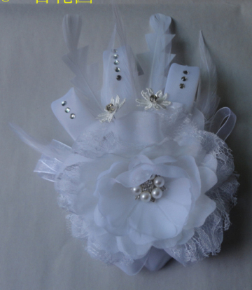 Wholesale Bridal Flowers Flower Feather Diamond Corsage Hair Clips Fascinator