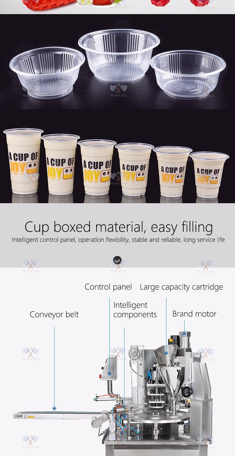 Factory price drinking water paper cup cup filling and sealing machine