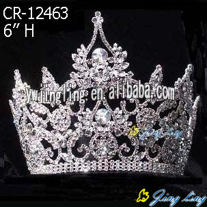 6" Retro Large Tall Beauty Queen Crown