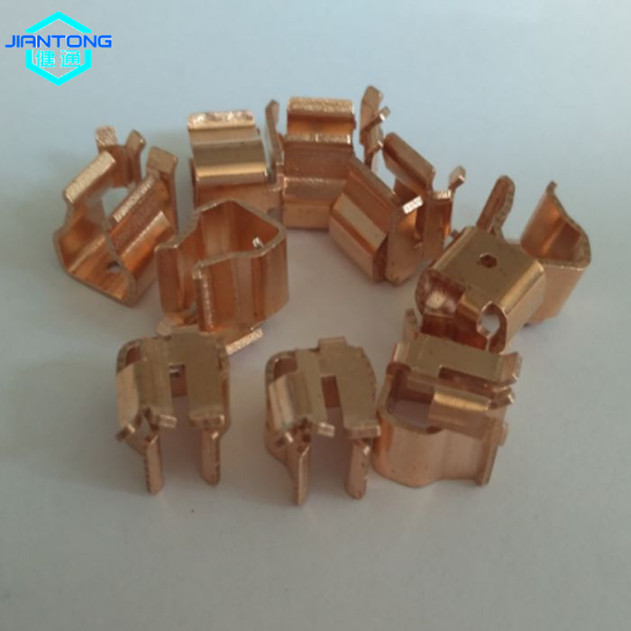 custom stamped copper metal contacts stamping part