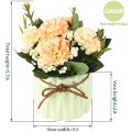 Artificial Hydrangea Bouquet with Small Ceramic Vase