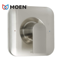 Moen Genta LX Matte Black Pressure-Balancing Modern Shower Trim Set: Bathroom Shower Lever Handle with Escutcheon - T2471BL