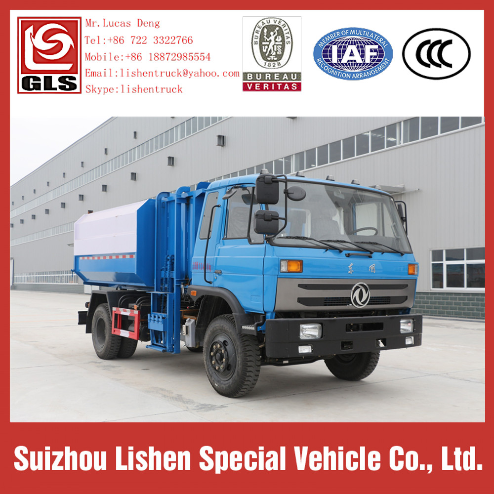 Dongfeng 145 Crane Bucket Garbage Dump Truck