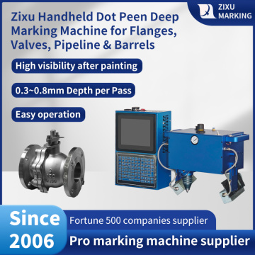 Handheld Flange Deep Dot Peen Marking Machine 150x80mm G03
