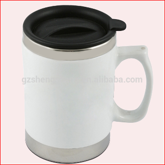 2015 new design stainless steel coffee mugs with handle