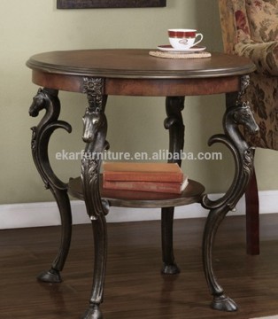 Veneer teak fancy antique sofa side table