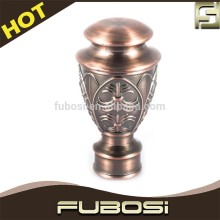 Hot Sale home decorative curtain rod end caps/ curtain rod finials