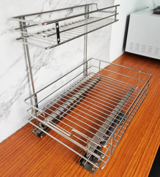 2 tier pull out cabinet organizer