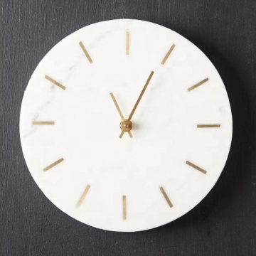 Modern Classic Design: Marble and Brass Decorative Art Wall Clock - Shop Now!