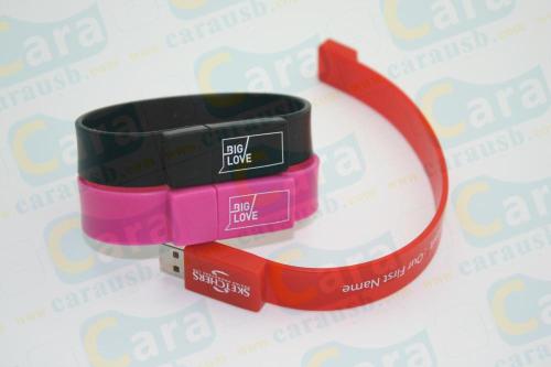 CaraUSB soft rubber bracelet usb disk silicone wrist band appearance usb sticks 8GB imprint logo