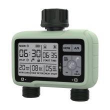 Automatic 2 Outlet Irrigation Water Timer for Outdoor Garden Watering System