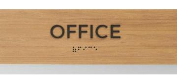Office Sign With Braille