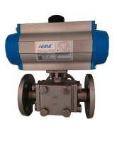 Pneumatic three-piece flanged ball valve