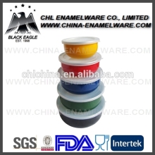 Color assorted 5pcs enamel ice bowl set