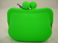 Eco-frienly Silicone Wrap Stainless Steel Zip Silk Print Silicone Coin Purse