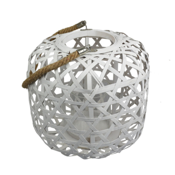 White  round  Bamboo lantern