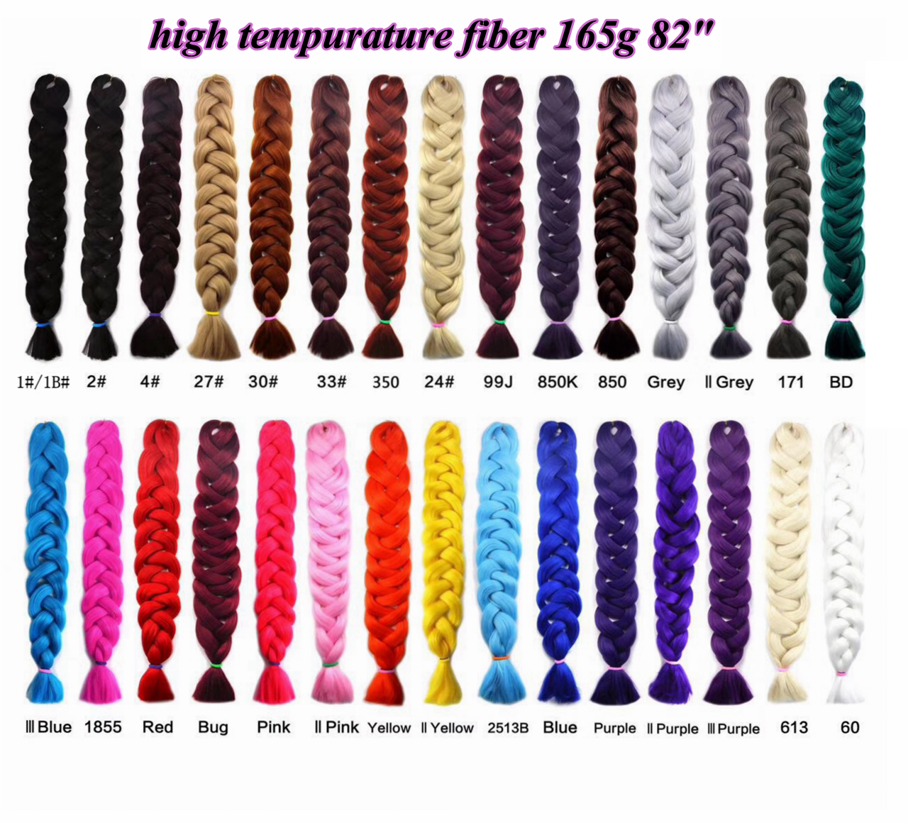 165g 82" New ombre synthetic braid jumbo hair bulk for braids