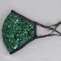 Green Sequin Mask Protective Face covering