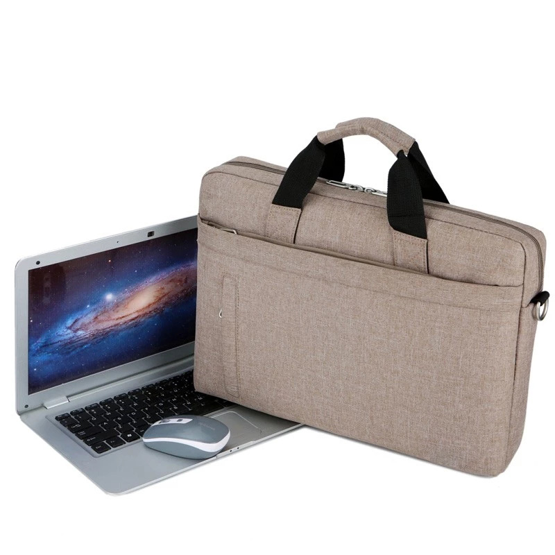 Customized logo laptop shoulder bag men's portable computer bag