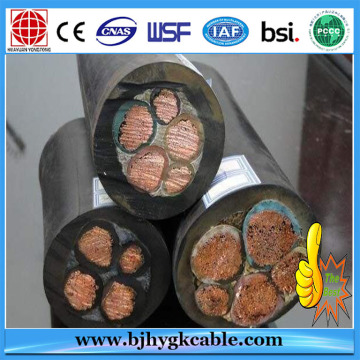 0.6 / 1KV Pure Copper Wire Black Sheath HOFR Rubber