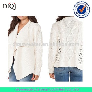 women short pure white crochet cardigan