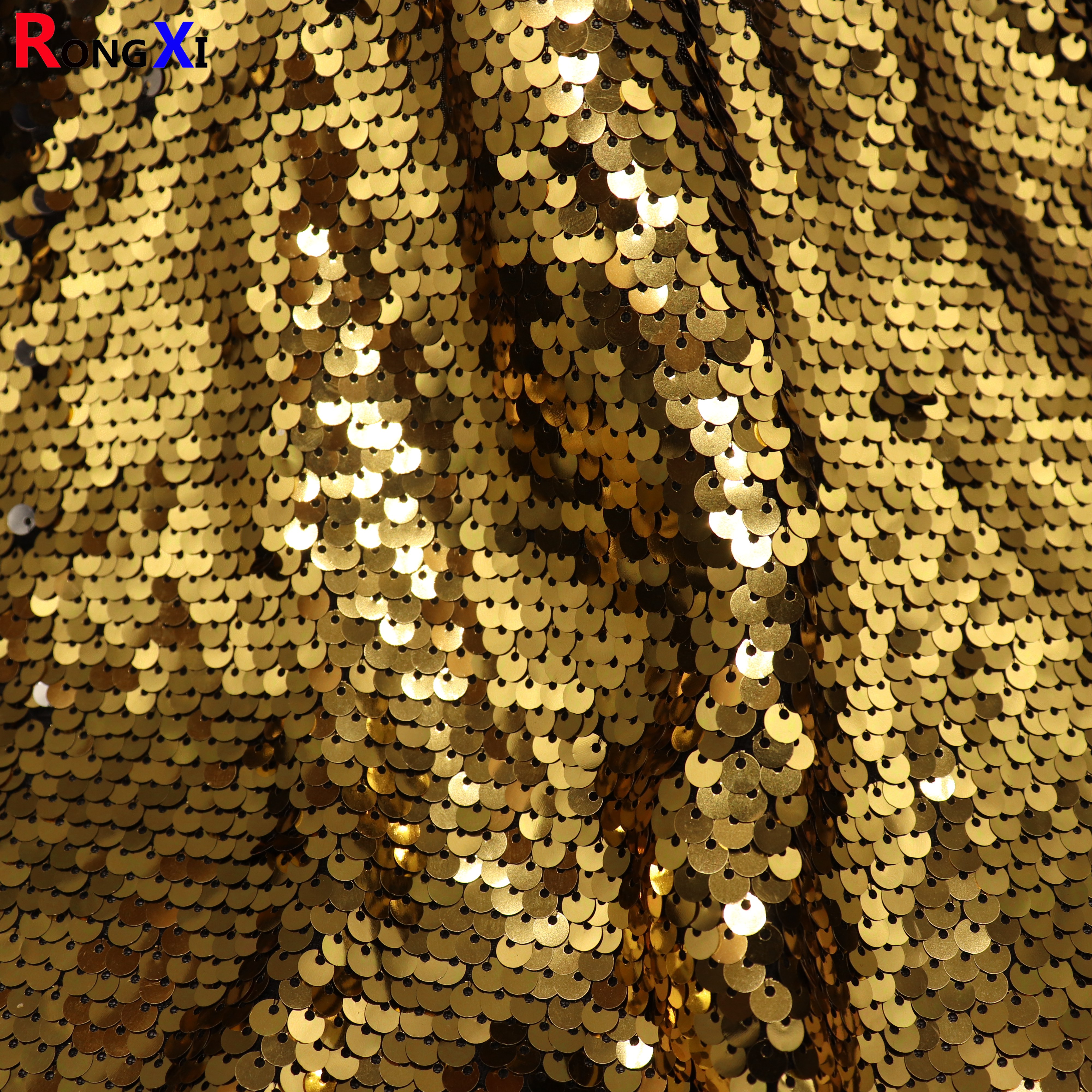 RXF1300 6mm Hot Sequin Fabric Besar Jual Hijau Dengan Harga Rendah