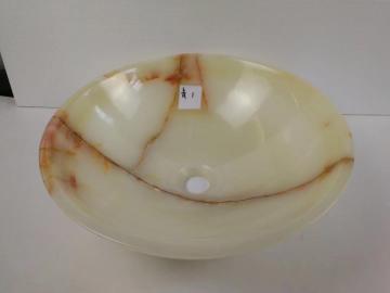 Green color onyx sink