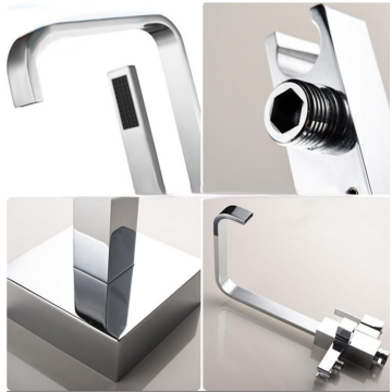 Free Standing square Clawfoot Bathtub Faucet