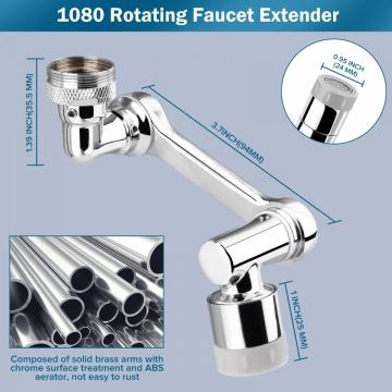 1080° Faucet Extender, 1080 Swivel Robotic Arm Swivel Extension Faucet Aerator