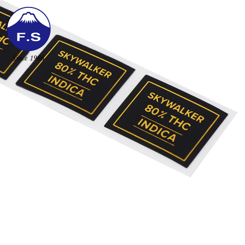 Etiqueta de productos de productos de lámina de oro de lujo etiqueta impermeable personalizada